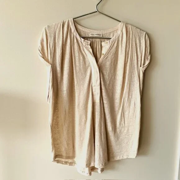 Ulla Johnson Champagne Linen Top - Picture 1 of 5